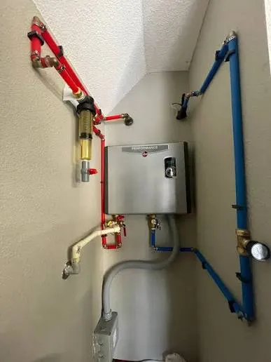 Descaling and repairing a Rheem tankless water heater heat exchanger in Lancaster, PA
