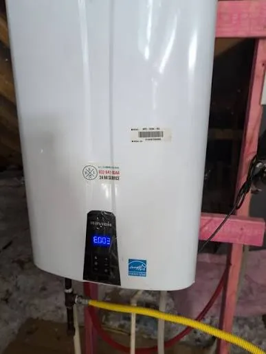 Tankless water heater error code troubleshooting on a unit in Lancaster, PA